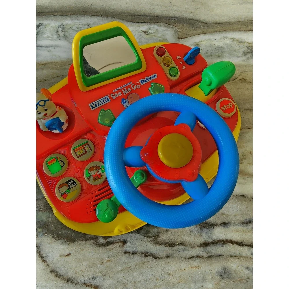 VTech Little Smart See Me Go Driver Interactive Steering Wheel Toy WORKS